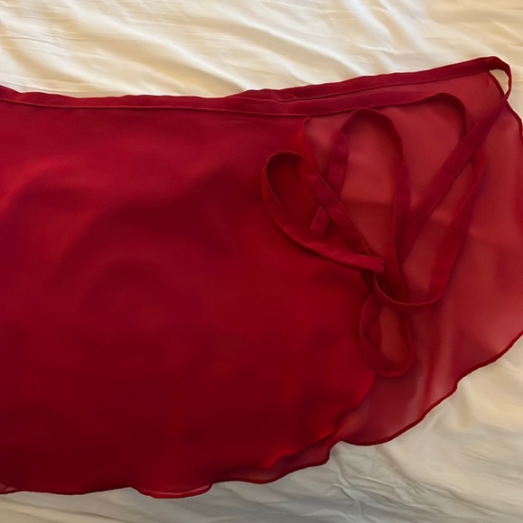 Maroon Wrap Ballet Skirt - Picture 1 of 2